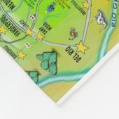 Texas Fun Map Fleece Deken (Hoek)