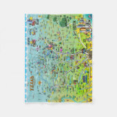Texas Fun Map Fleece Deken (Voorkant)