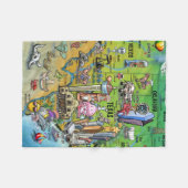 Texas Fun Map Fleece Deken (Voorkant (Horizontaal))