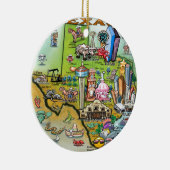 Texas Fun Map Keramisch Ornament (Rechts)