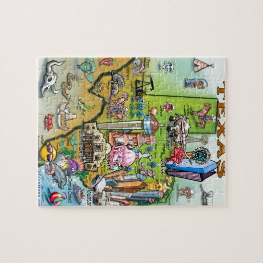 Texas Fun Map Legpuzzel (Horizontaal)