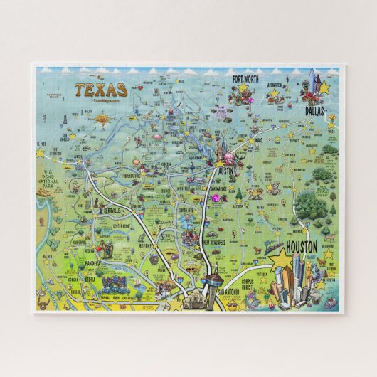 Texas Fun Map Legpuzzel (Horizontaal)