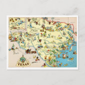 Texas Funny  Map Briefkaart (Voorkant)
