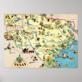 Texas Funny Map Poster (Voorkant)