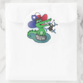 Texas Gator attrape Drone Classic Round Sticker (Sac)
