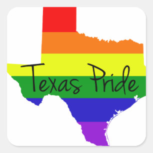 Texas Gay Pride Vierkante Sticker