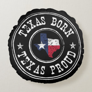  Texas geboren - Texas trots Rond Kussen