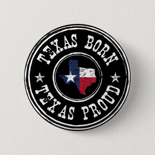  Texas geboren - Texas trots Ronde Button 5,7 Cm (Voorkant)