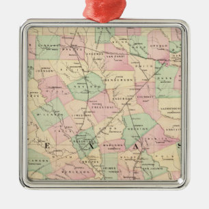 Texas gedeelte metalen ornament
