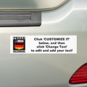 Texas German American Bumpersticker (Op auto)