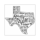 Texas Gezegden Y'all Rubberstempel (Afrduk)