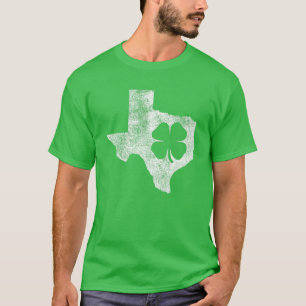 Texas Gift St. Patrick's Day Shamrock Clover Irish T-shirt