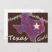 Texas Girl Briefkaart (Voorkant / Achterkant)