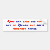 Texas Girl Bumpersticker (Voorkant)