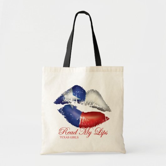 Texas Girls Lees mijn lips-Canvas tas (Voorkant)
