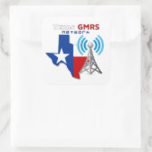 Texas GMRS Netwerk - 3" Decals Vierkante Sticker (Tas)