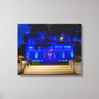 Texas Governor's Mansion Back the Blue Canvas Afdruk