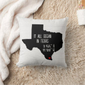 Texas GPS-coördinaten met Hart Kussen (Deken)