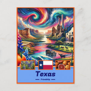 Texas Grandeur Iconische bezienswaardigheden & Nat Briefkaart