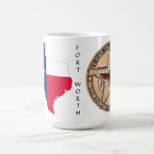 Texas Graphic & Texas Trail sur blanc, Mug (Centre)