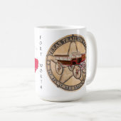 Texas Graphic & Texas Trail sur fond blanc, Tasse (Devant droit)