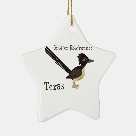 Texas Greater Roadrunner Keramisch Ornament (Rechts)