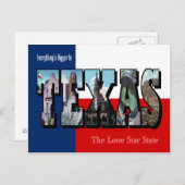 TEXAS Grote letter Briefkaart (Voorkant / Achterkant)