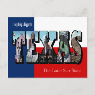 TEXAS Grote letter Briefkaart