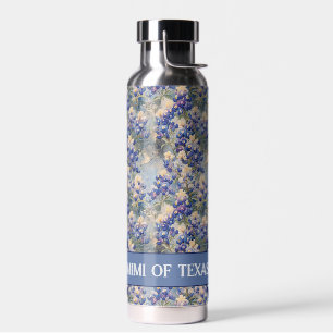 Texas-herdenkende blauwe bonen, waterfles
