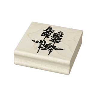 Texas Hill Country Bluebonnets Rubber Art Stamp Rubberstempel