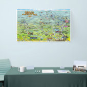 Texas Hill Country Cartoon Map Spandoek (Beurs)