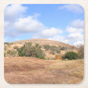 Texas Hill Country Enchanted Rock State Park Vierkante Kartonnen Onderzetter