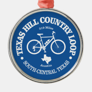 Texas Hill Country (fietsen) Metalen Ornament