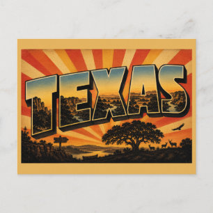 Texas Hill Country Plateau Rivierkunst Briefkaart