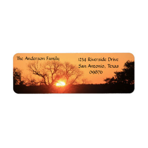 Texas Hill Country Sunrise, Return Address Labels