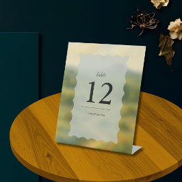 Texas Hill Country Wedding Table Name Cards Reclamebord Met Voetstuk