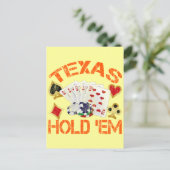 TEXAS HOLD 'EM - VERWIJDERD BRIEFKAART (Staand voorkant)