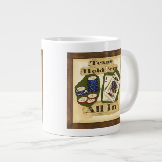 Texas Hold'Em Hand with King and Ace Jumbo Beker (Voorkant rechts)