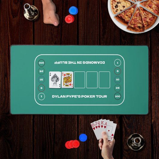 Texas Hold'em House Party Green White Poker Table