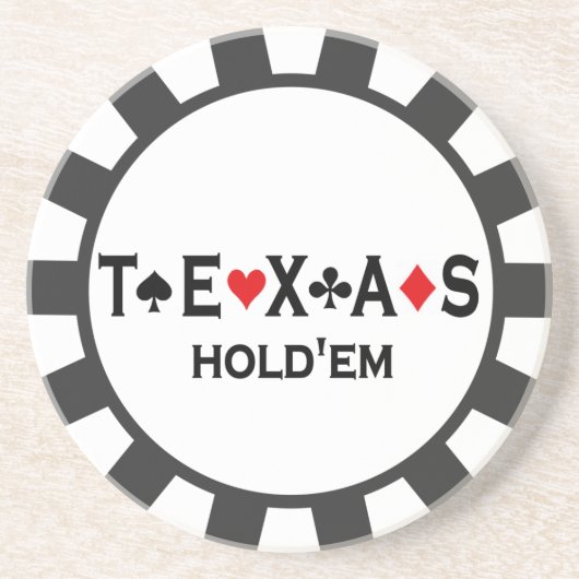 Texas Holdem Poker Chip onderzetters (Voorkant)