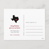 Texas Holiday Moving Announcement Briefkaart (Achterkant)