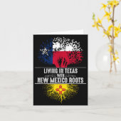 Texas Home New Mexico Roots State Tree Flag Love G Kaart (Gele Bloem)