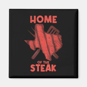 Texas - Home of the Steak Barbecue Meat Grill Fun Magneet