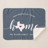 Texas Home State Persoonlijk Sherpa Deken (Voorkant (horizontaal))