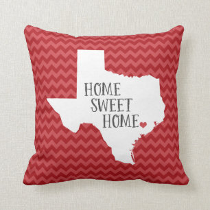 Texas Home Sweet Home State Chevron Sierkussen