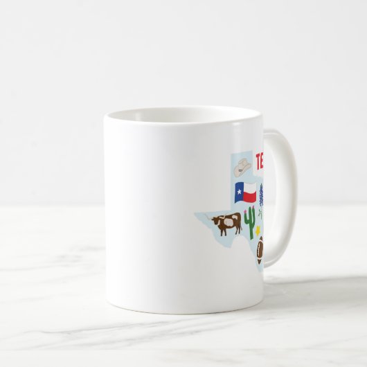 Texas Icons Café Mug (Devant droit)