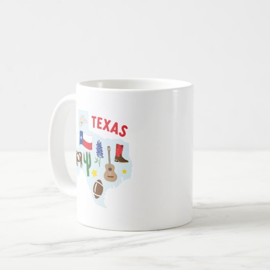 Texas Icons Café Mug (Devant gauche)