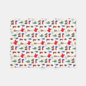 Texas Icons Fleece Deken (Voorkant (Horizontaal))