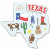 Texas Icons Sticker (Voorkant)