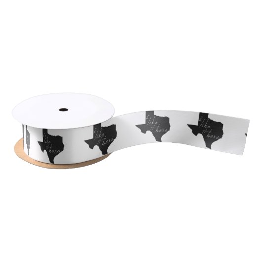 Texas ik vind het leuk hier State Silhouette Black Lint (Spoel)